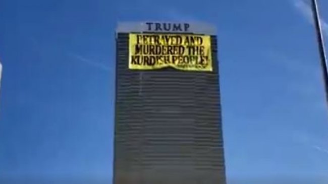 Greenpeace’den Rojava protestosu: Trump Kürt halkina ihanet etti