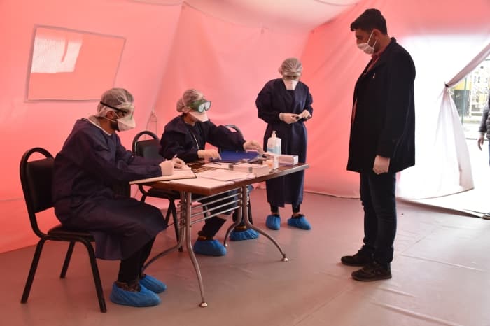 Habur Sinir Kapisi'nda üst düzey önlem ve temassiz ticaret