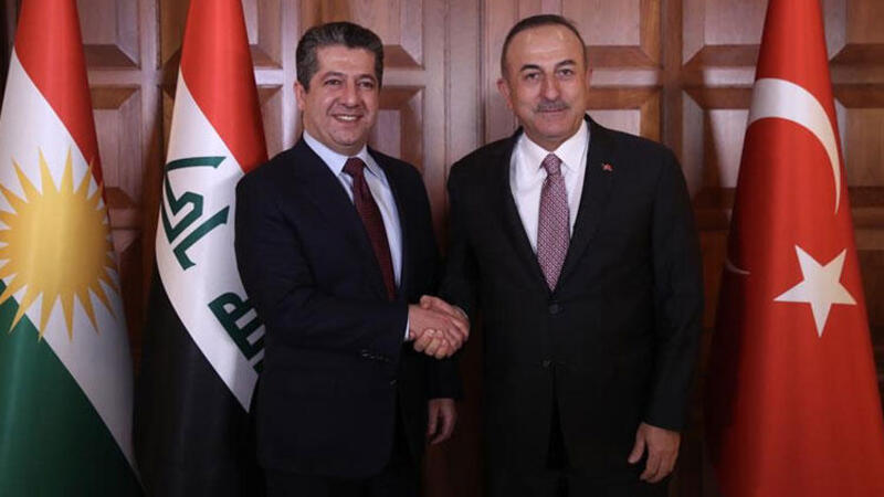 Basbakan Barzani ve Çavusoglu ikili iliskileri görüstü