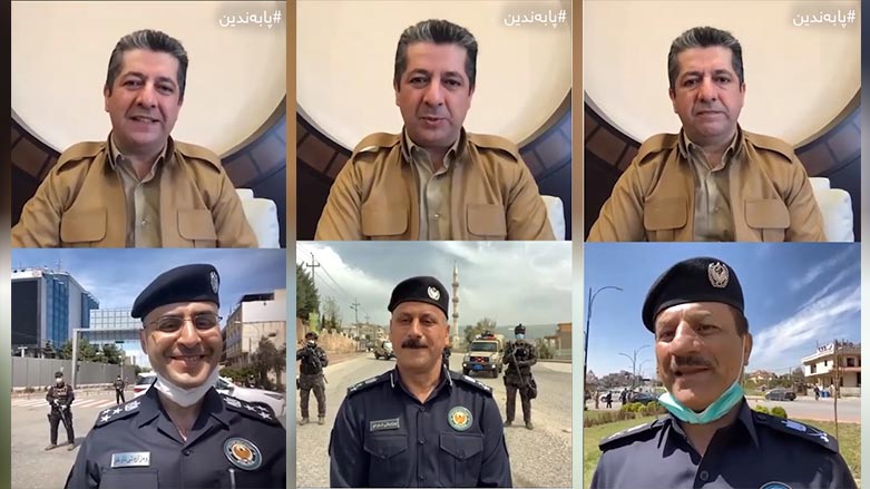 Basbakan, Covid-19 tedbirlerini yürüten Polislerle görüstü