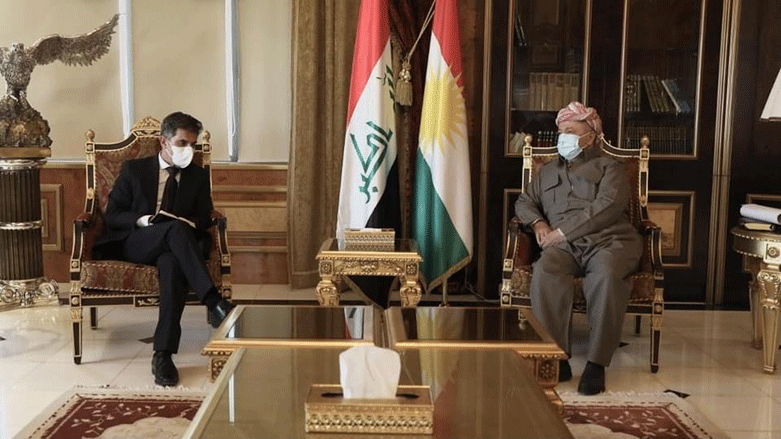 Baskan Mesud Barzani ve Alman Konsolos görüstü