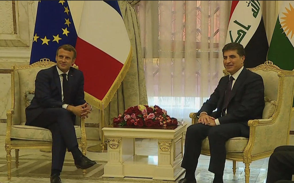 Neçirvan Barzani ve Emmanuel Macron bir araya geldi