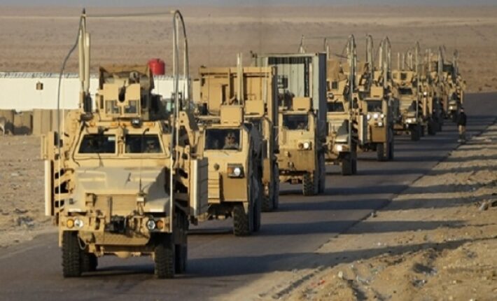 40 kamyonluk ABD konvoyu, Kürdistan Bölgesi’nden Rojava’ya giris yapti