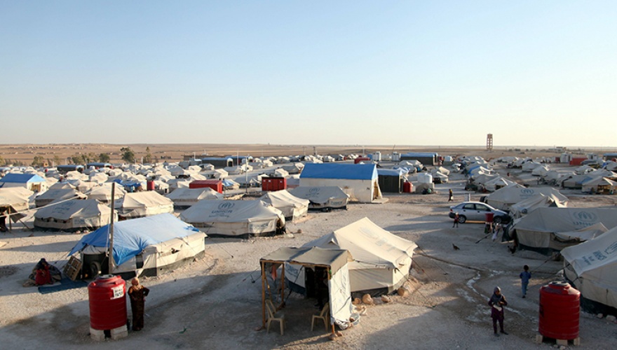 Rojava’da bulunan göçzede kampinda yangin