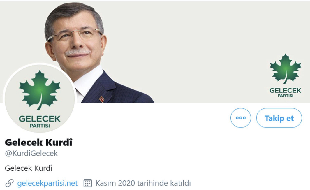 Gelecek Partisi resmi Kürtçe hesabi açtigini duyurdu