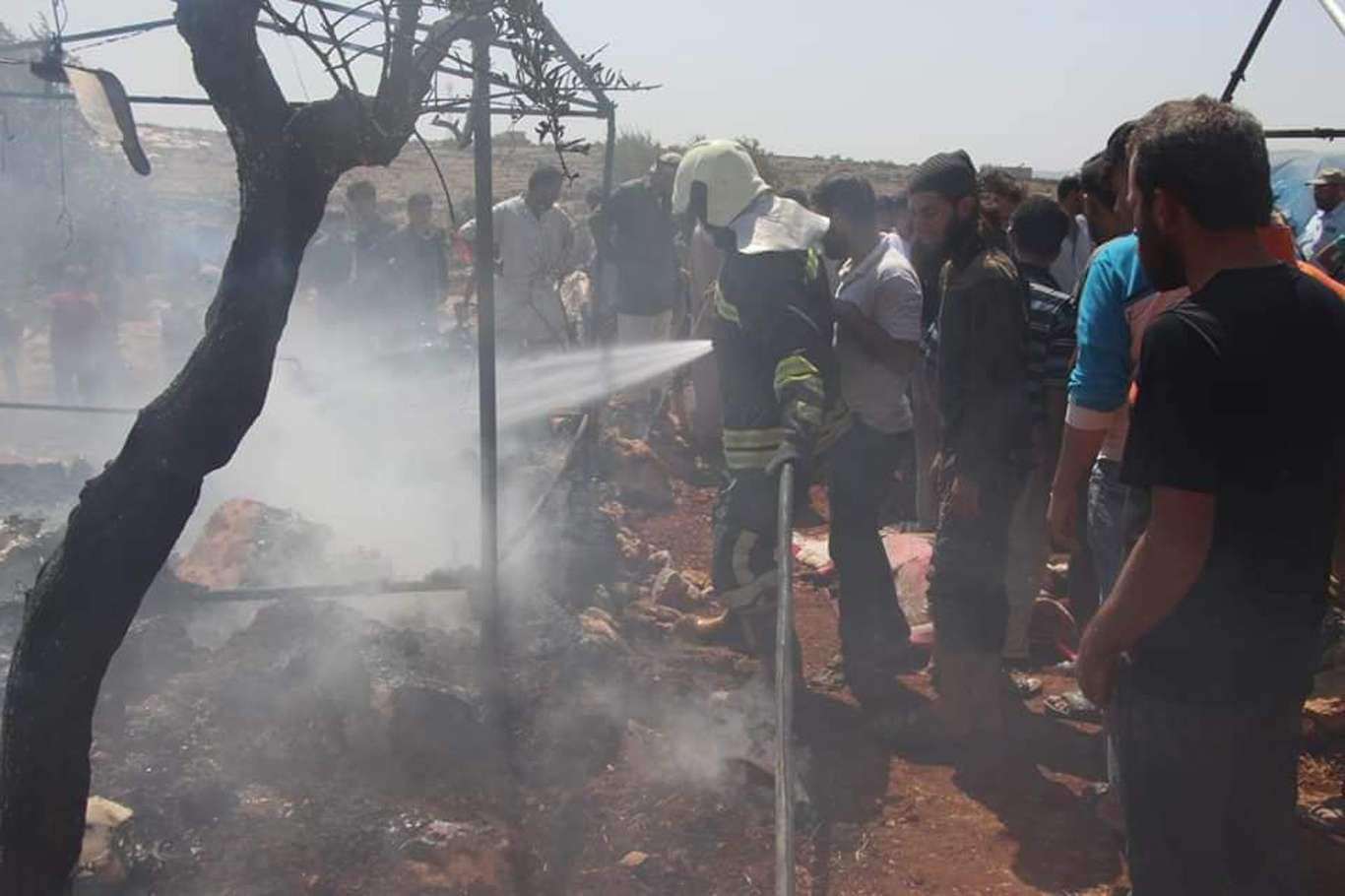 Idlip’te mülteci kampinda yangin!