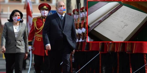 Ermenistan Cumhurbaskani, seref defterine Agri Dagi’ni çizdi!