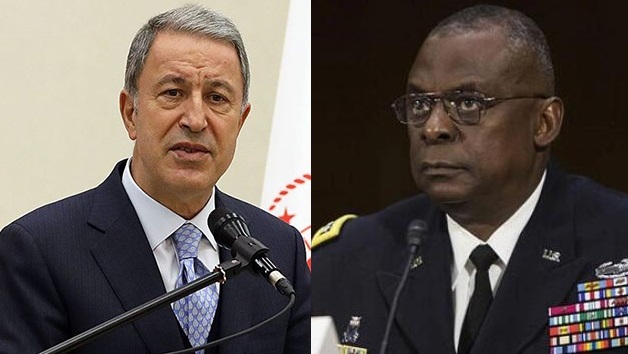 Hulusi Akar, ABD Savunma Bakani Austin ile görüstü