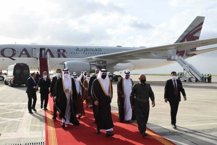 Katar Disisleri Bakani ve üst düzey heyeti, baskent Erbil'de