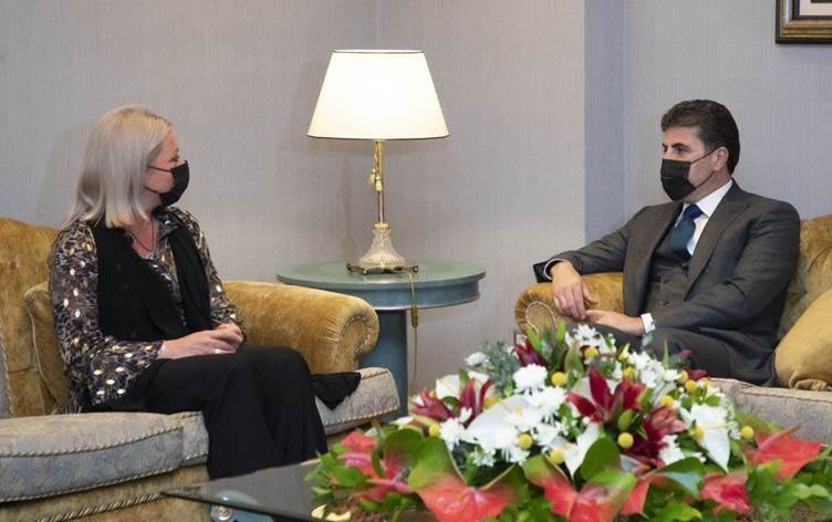 Nêçîrvan Barzanî bi Nûnera Taybet a Neteweyên Yekbûyî re civiya