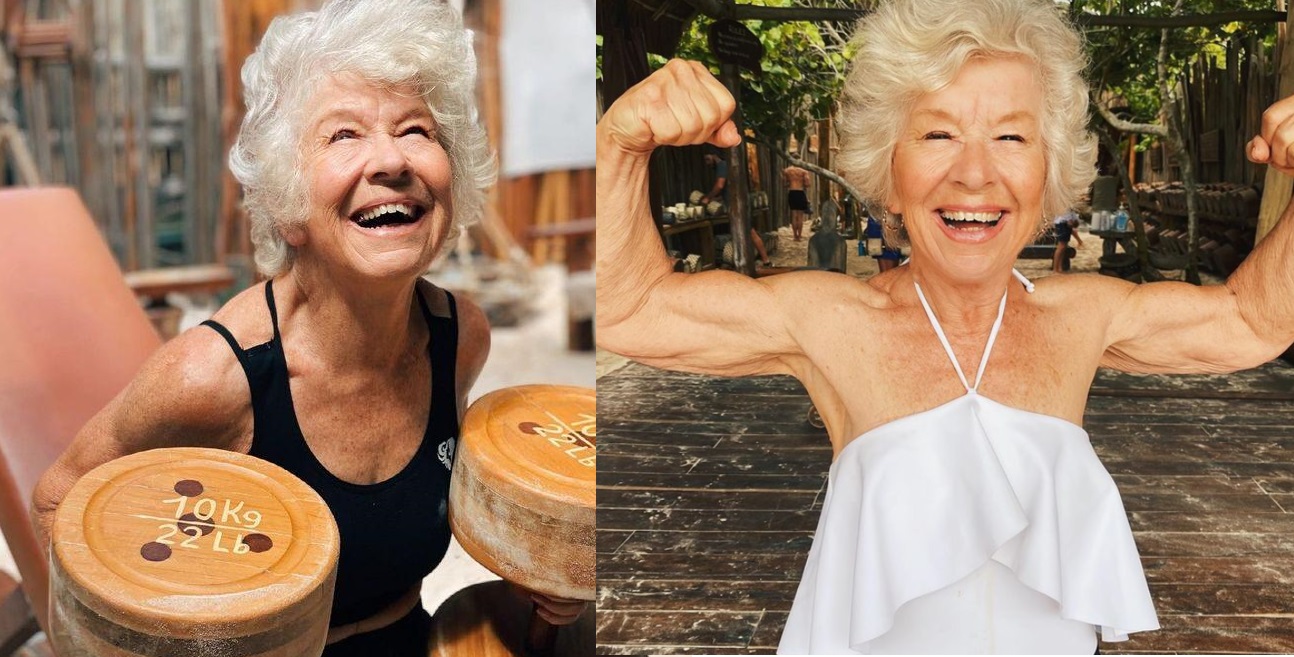 74'lük Instagram fenomeni kasli vücudu ile dikkat çekiyor!