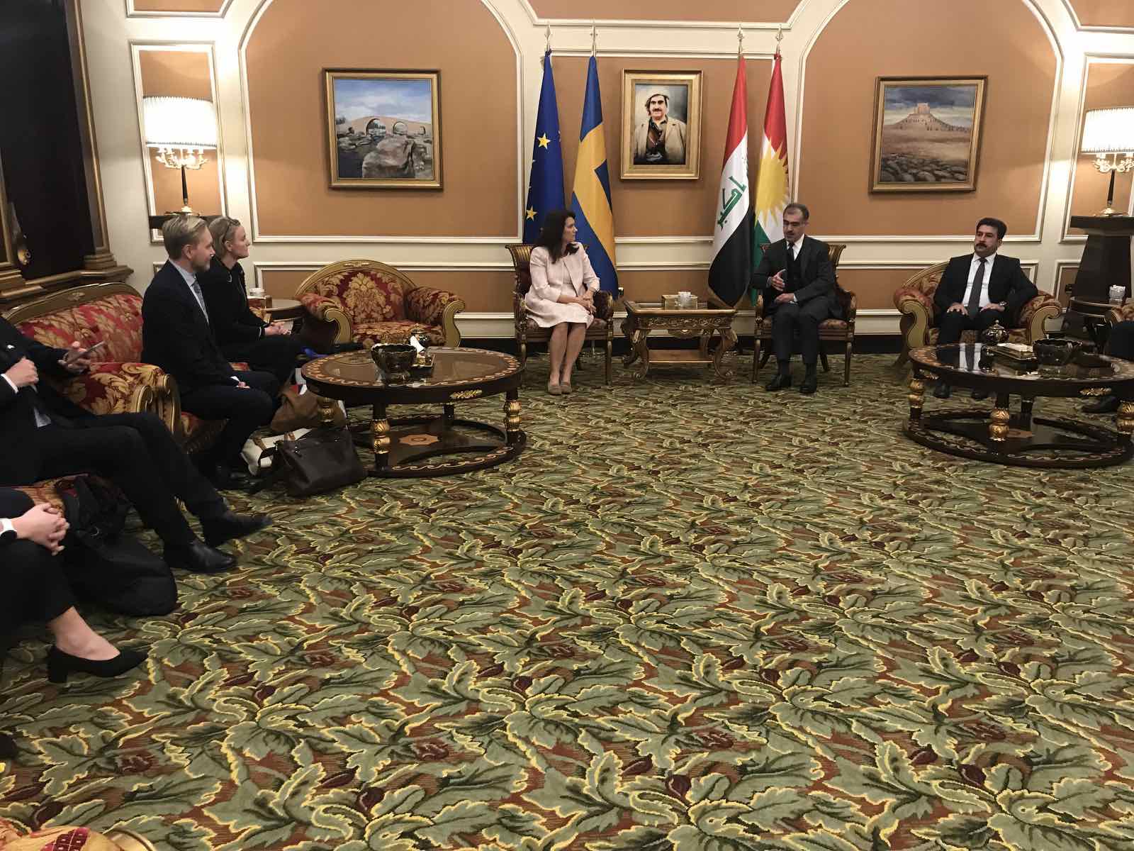 Isveç üst düzey heyeti baskent Erbil'de!