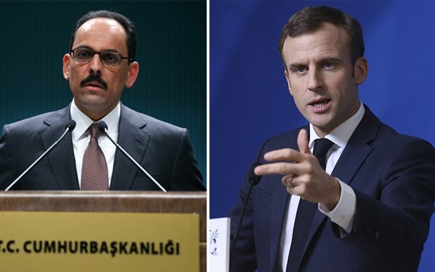 Kalin’dan “Türkiye Libya’dan askerlerini çekmeli” diyen Macron’a yanit!