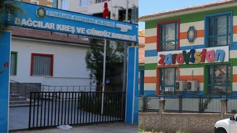 Diyarbakir’da Zarokistan yazili Kürtçe tabela kayyum tarafindan indirildi!