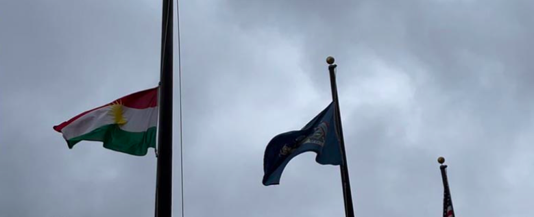 Kürdistan bayragi ABD’de göndere çekildi
