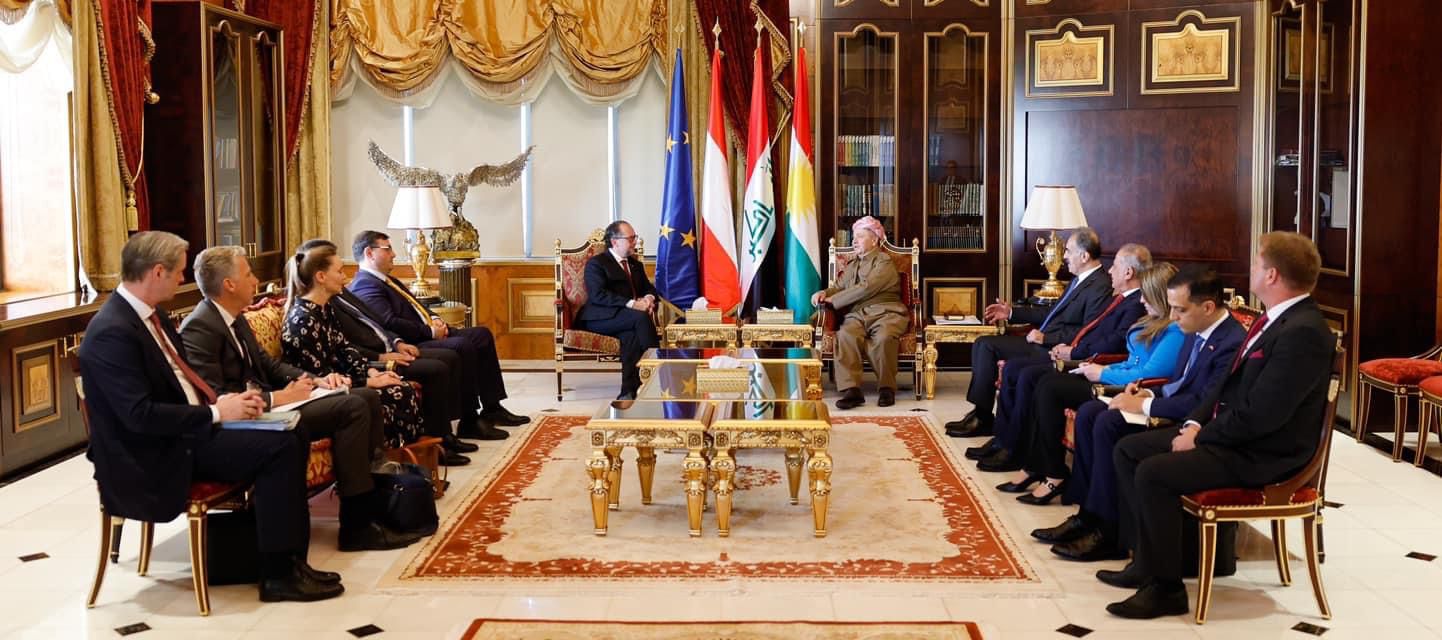 Baskan Barzani, Avusturya Disisleri Bakani’ni kabul etti