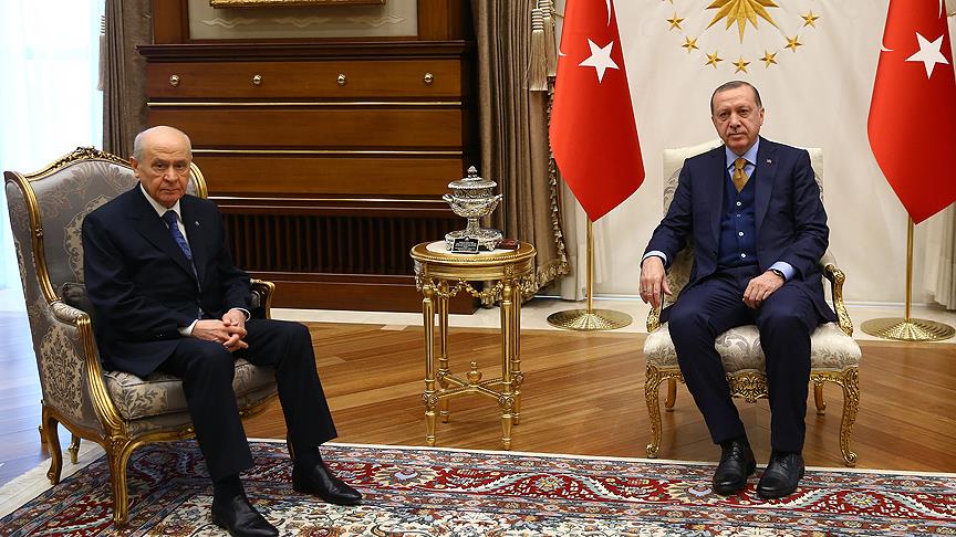 Erdogan, Bahçeli ile bir araya geldi