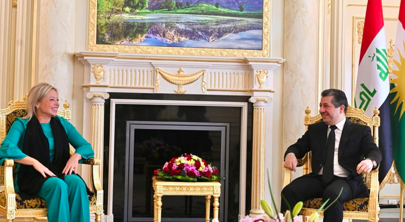 Basbakan Barzani, BM Temsilcisi Plasschaert ile görüstü