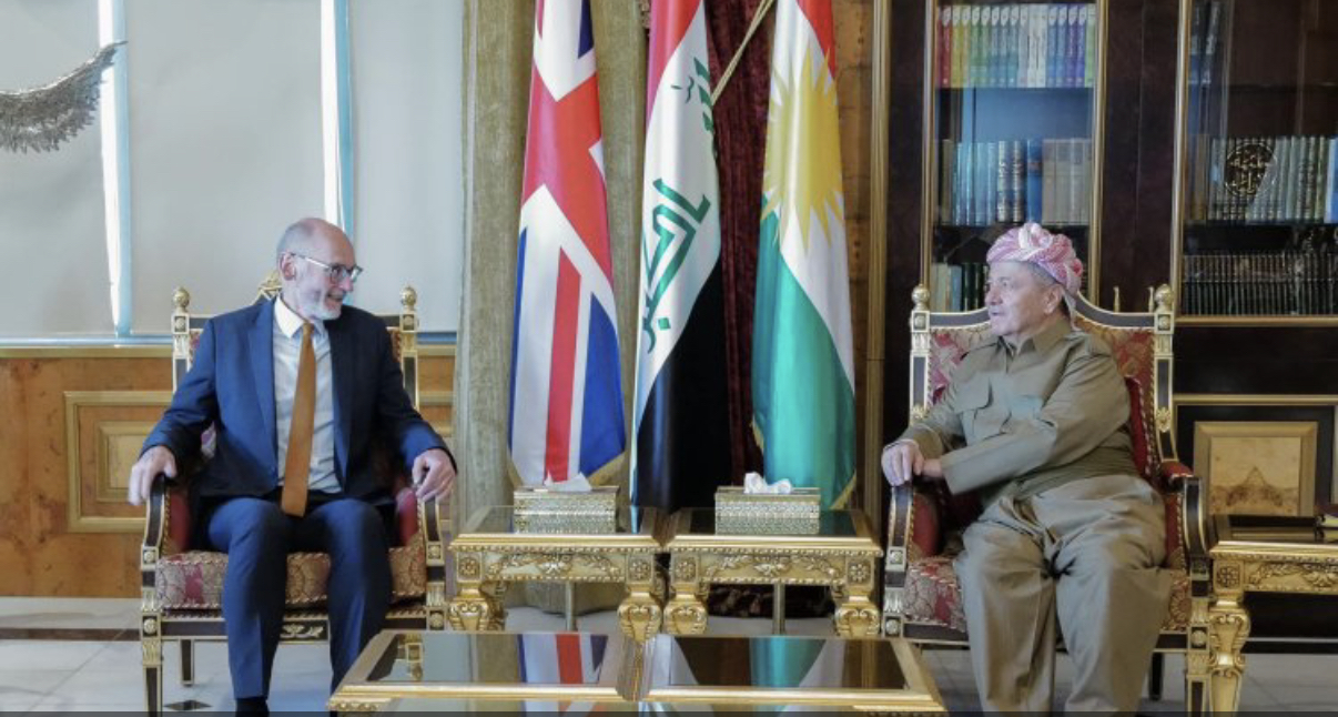 Baskan Barzani, Ingiltere’nin Bagdat Büyükelçisini kabul etti