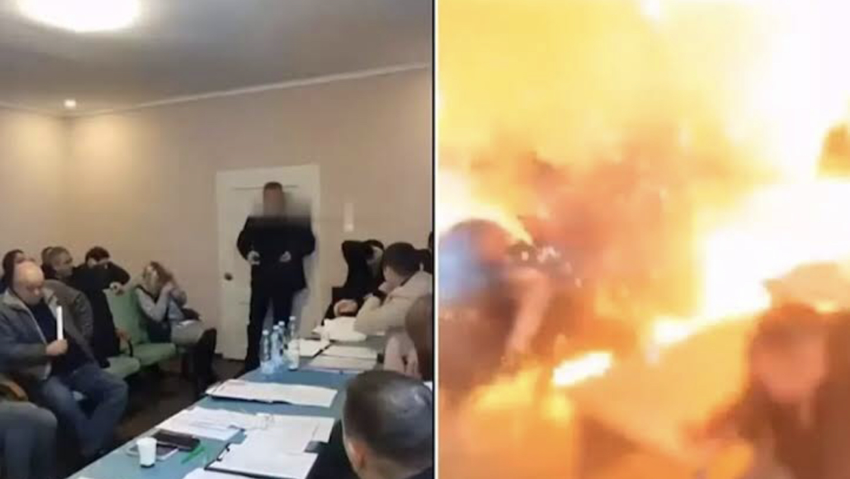 Ukrayna’da köy meclisinde el bombasi patlatildi!
