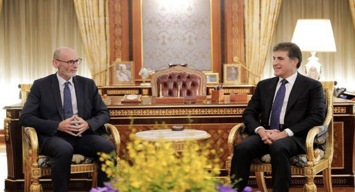 Nêçîrvan Barzanî li gel Balyozê Brîtanya li Iraqê civiya