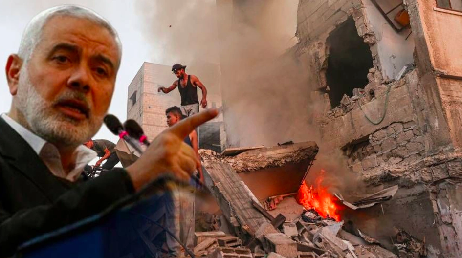 Israil uçaklari Hamas lideri Heniyye'nin evini bombaladi