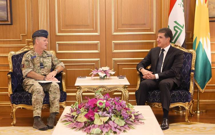 Neçirvan Barzani üst düzey Ingiliz askeri heyeti kabul etti