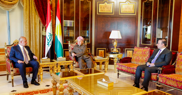 Baskan Barzani ve Irak Savunma Bakani Abbasi görüstü