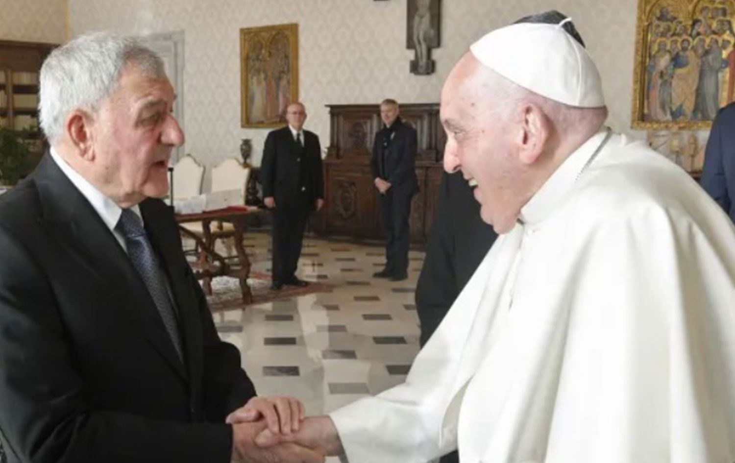 Irak Cumhurbaskani, Papa Franciscus ile görüstü