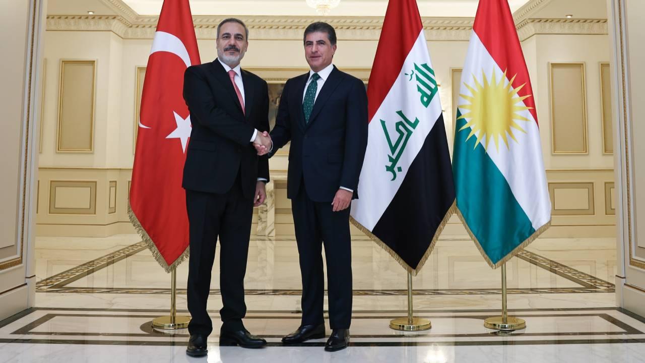 Neçirvan Barzani ile Türkiye Disisleri Bakani bir araya geldi