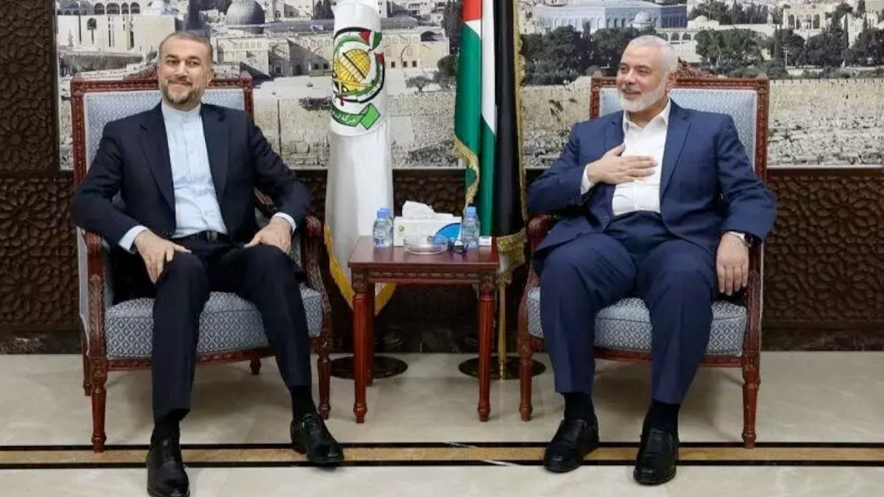Iran Disisleri Bakani Hamas lideri ile bir araya geldi