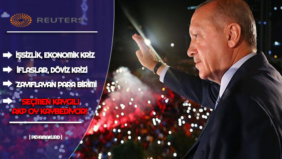 Reuters: "Erdogan ve partisine verilen destek yok oluyor"