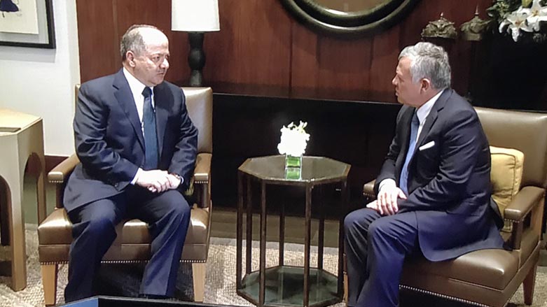 Baskan Barzani, Ürdün krali Erbil-Bagdat'i görüstü
