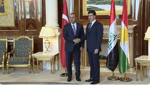 Neçirvan Barzani ve Mevlüt Çavusoglu görüsmesi basladi