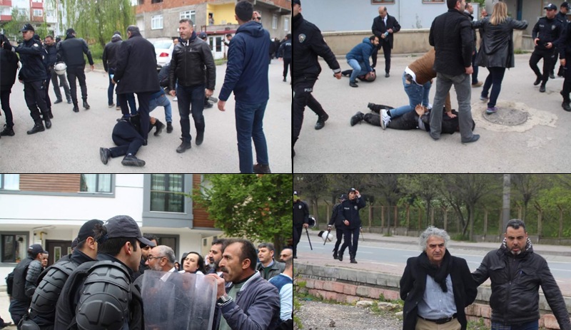 HDP'lileri darp eden polis hizini alamayip kendi amirlerini de darp etti
