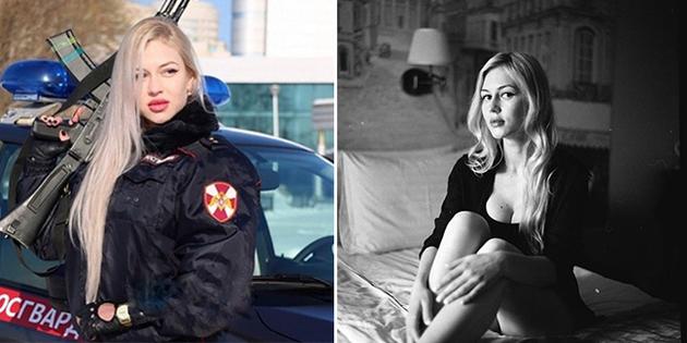 Putin’in kurdugu muhafiz biriminin en güzel kadin polisi seçildi