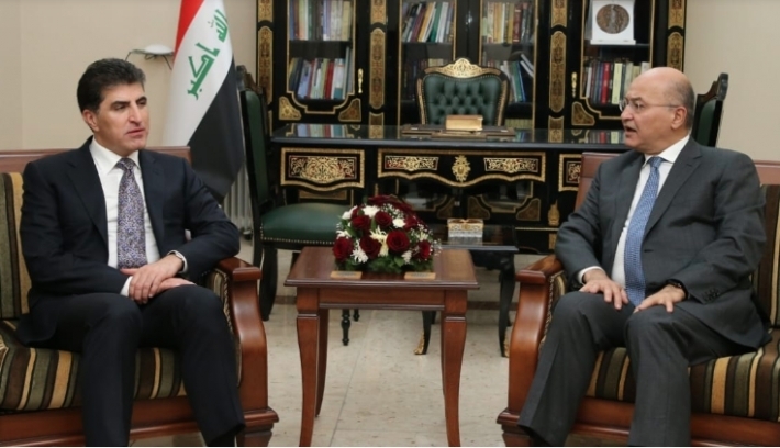 Baskan Barzani, Berhem Salih ile Erbil-Bagdat’i görüstü