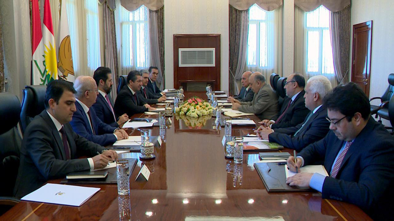 Basbakan Mesrur Barzani, Irak üst düzey heyetiyle görüsüyor