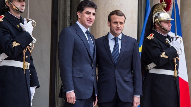 Baskan Barzani: Macron, Kürdistan’da yeni hükümetten memnun