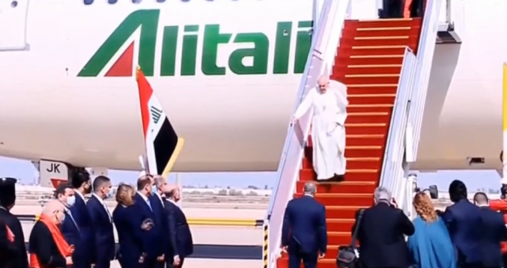 پاپای ڤاتیکان گەیشتە بەغدا