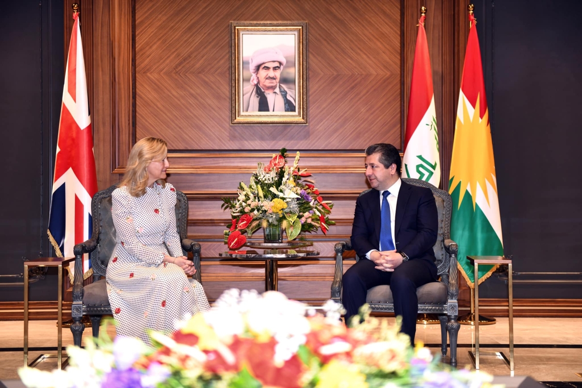 مەسرور بارزانی پێشوازیی لە شازادە دەچێس سۆفی، ئەندامی بنەماڵەی شاهانەی بەریتانیا کرد