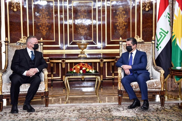 سەرۆکی حکومەتی هەرێمی کوردستان پێشوازی لە شاندێکی هاوبەشی ڕێکخراوی مەینی نەرویجی و دەزگای خێرخوازی بارزانی دەکات