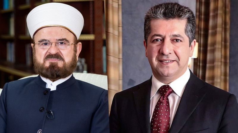 مەسروور بارزانی پیرۆزبایی لە د. عەلی قەرەداغی کرد