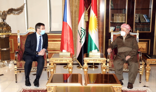 سەرۆك بارزانی پێشوازی لە باڵیۆزی تازەی كۆماری چیك لە عێراق دەكات