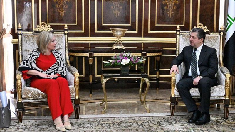 مه‌سرور بارزانی‌ و پلاسخارت، چاره‌سه‌ركردنی كێشه‌كانی نێوان هه‌رێم و به‌غدایان تاووتوێ كرد  ‌