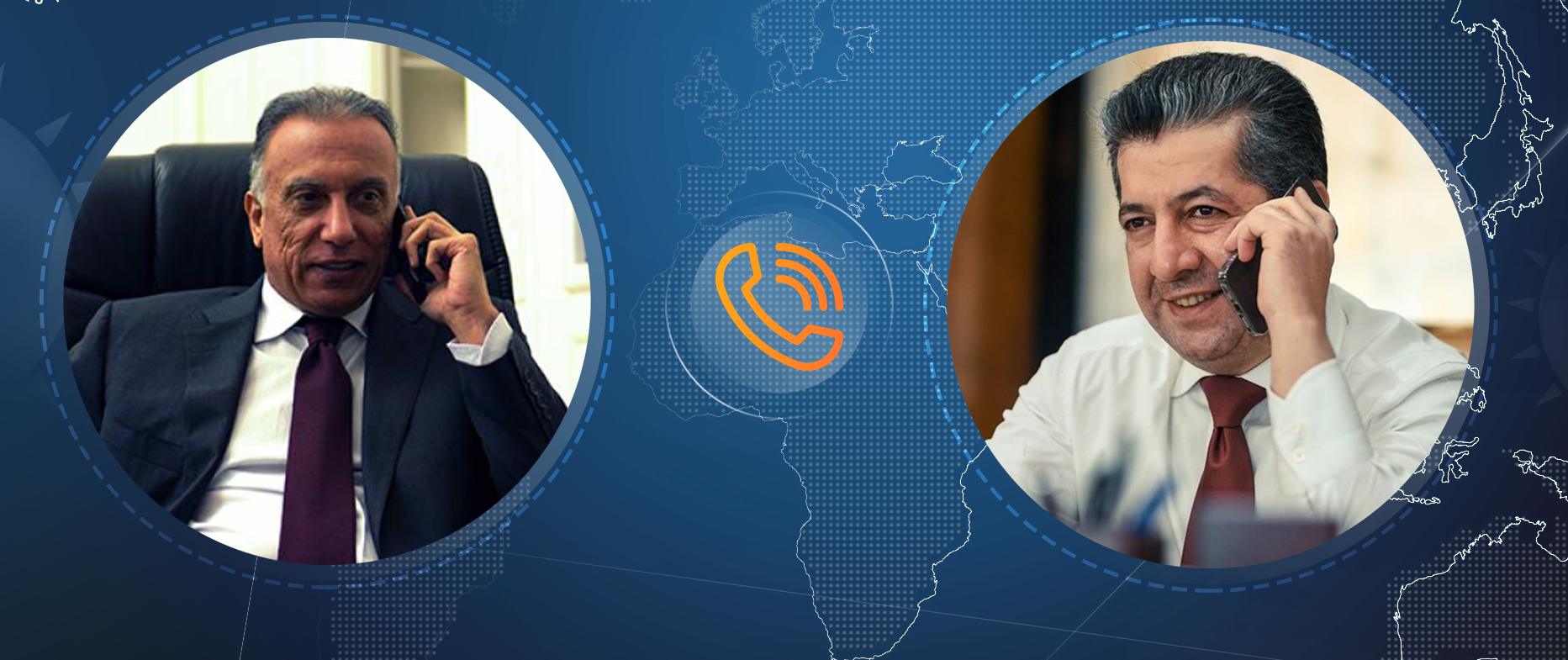 سەرۆک وەزیرانی عێراق، لە پەیوەندیەکی تەلەفۆنیدا لەگەڵ مەسروور بارزانی سەرۆکی حکوومەتی هەرێم پەیامی خۆی سەبارەت بە تەقینەوەکەی هەو؛ێر راگەیاند