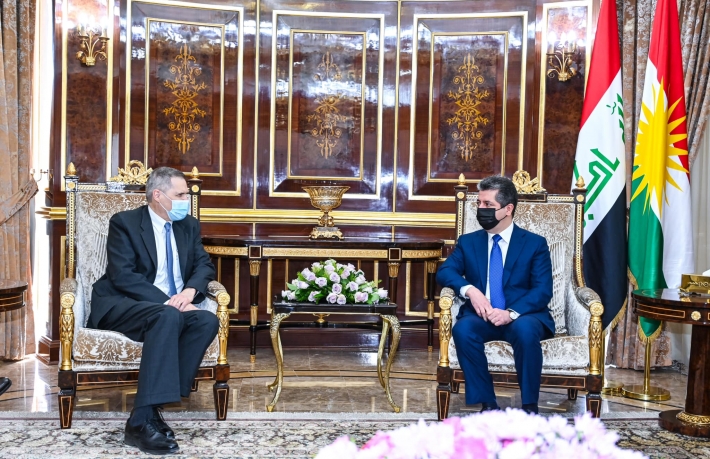 مه‌سرور بارزانی له‌گه‌ڵ باڵوێزی ئه‌مریكا له‌ عێراق، دواییان گۆڕانكارییه‌كانی تاوتوێ كرد