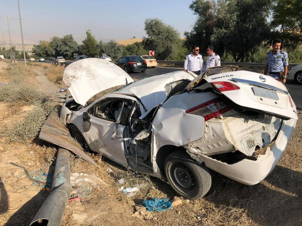 سلێمانی/ ڕووداوێکی هاتووچۆ ٨ قوربانی لێکەوتەوە