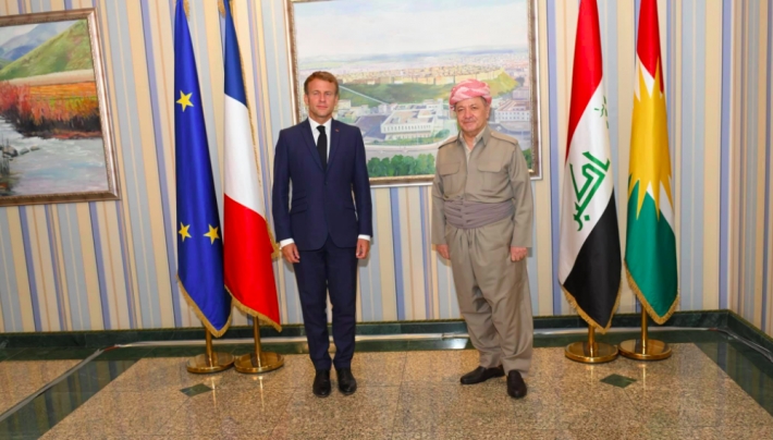 ماكرۆن سوپاسی سەرۆک بارزانی دەکات