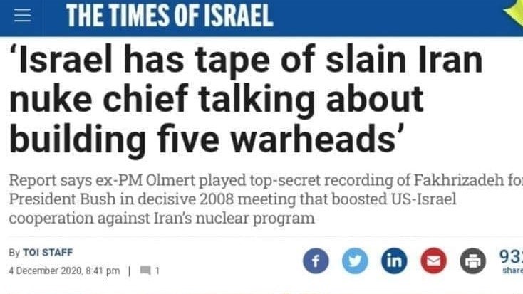 بەپەلە    ...    + وێنە   ..   سەرچاوەگەلی ئەمنییەتی و هەواڵگری ئیسرائیل : سیخۆڕی مووساد بۆ ماوەی ٢٧ ساڵ لە مۆحسین فەخریزادە وە نزیک بووە